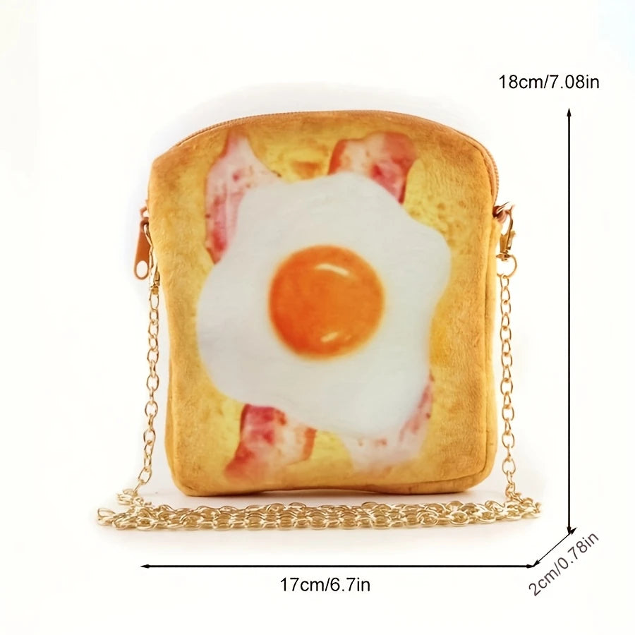 Women's Toast-Shaped Crossbody Bag
