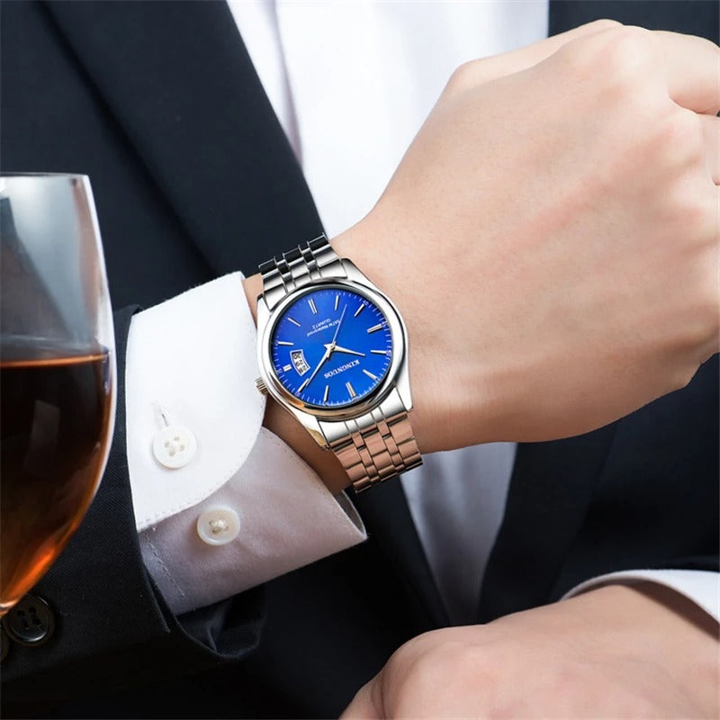Luxury Men’s Quartz Watch Waterproof & Calendar