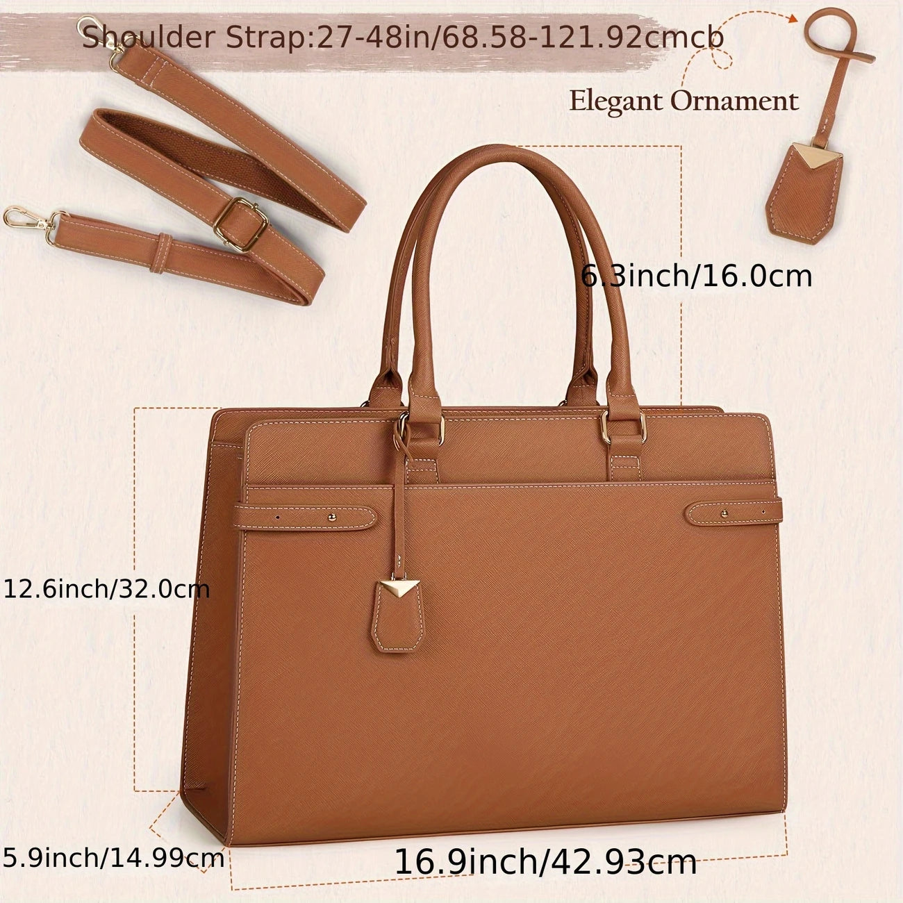 Women's 15.6 Inch Laptop Tote Bag, Business & Office