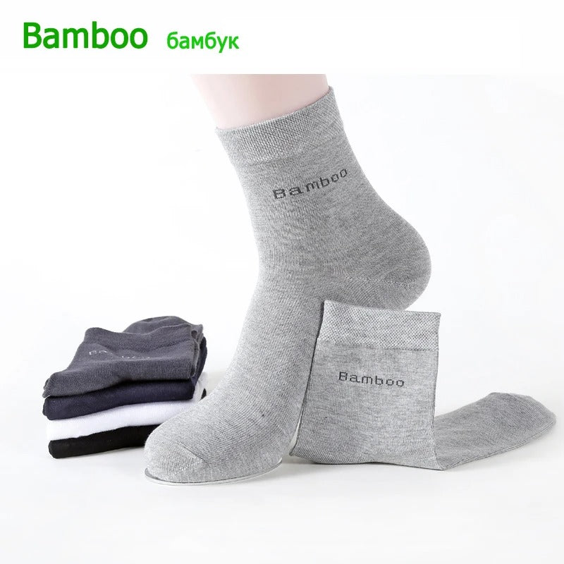 Men’s Bamboo Fiber Crew Socks – 10 Pairs