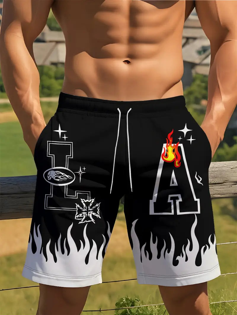 Men's LA Graphic Print Shorts