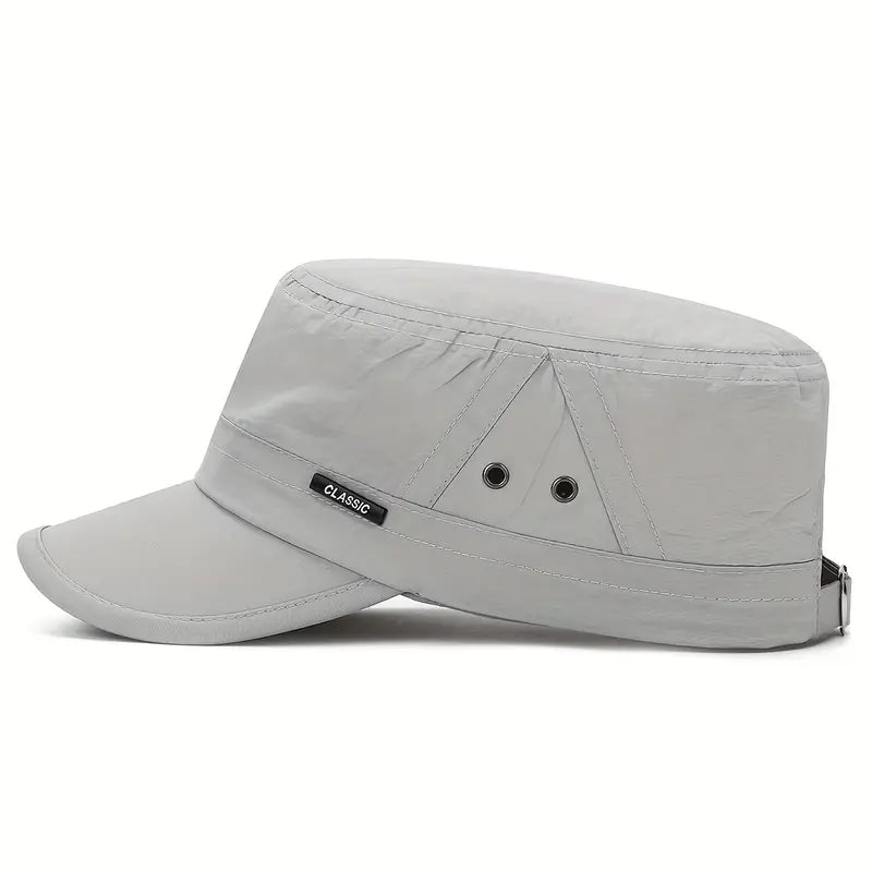Classic Quick-Dry Flat Brim Cap Gray