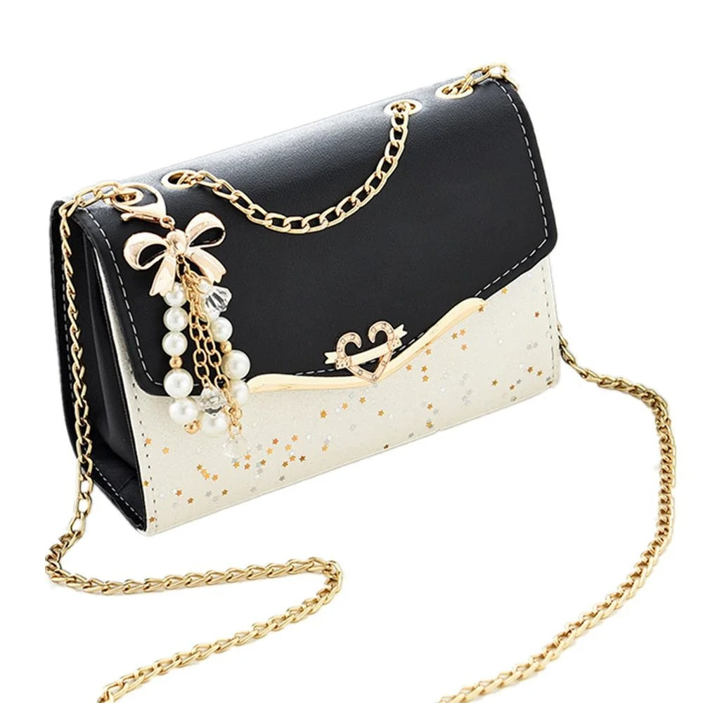 Trendy Sequin PU Messenger Bag