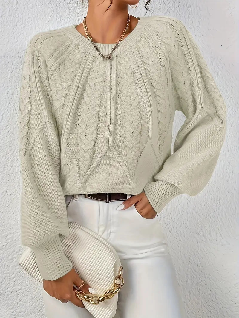 Women'S Elegant Polyester Knit Sweater