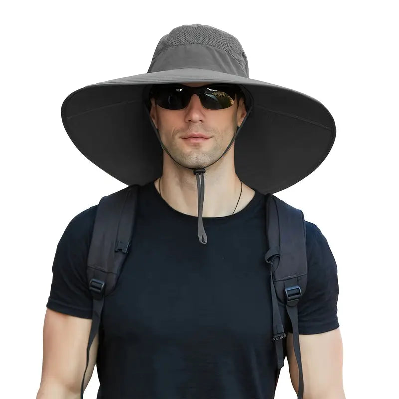 Cooling Extra Wide Brim Knit Bucket Hat