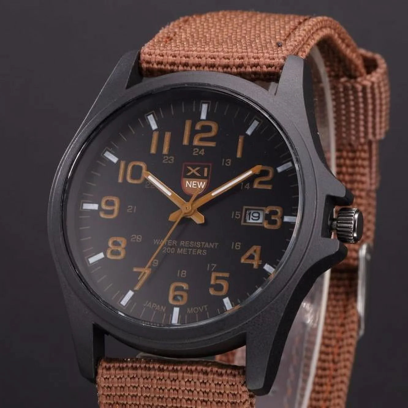 TIHLMK Mens Watches Mens Date Stainless Steel Military Sports Analog Quartz Army Wrist Watch