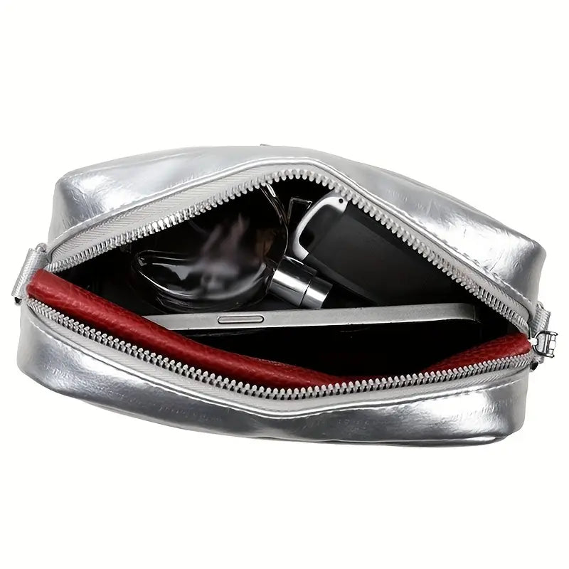 Stylish and trendy high-end chain Silvery-gray Shoulder Bag