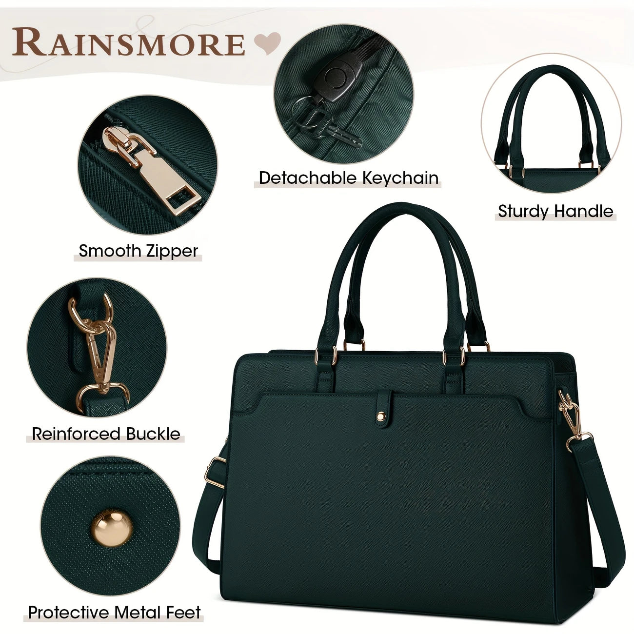 Women 15.6 Inch Laptop Tote Bag Work Bag Waterproof Womens Briefcase Business Office