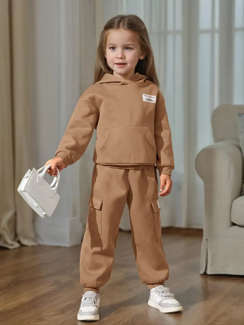Fleece Hoodie & Workwear Trousers Set