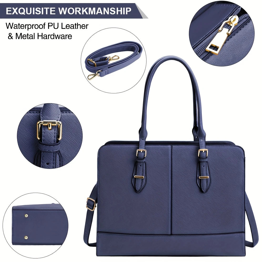 Women Work Tote 15.6 Inch Laptop For Computer Bag Waterproof Business Office