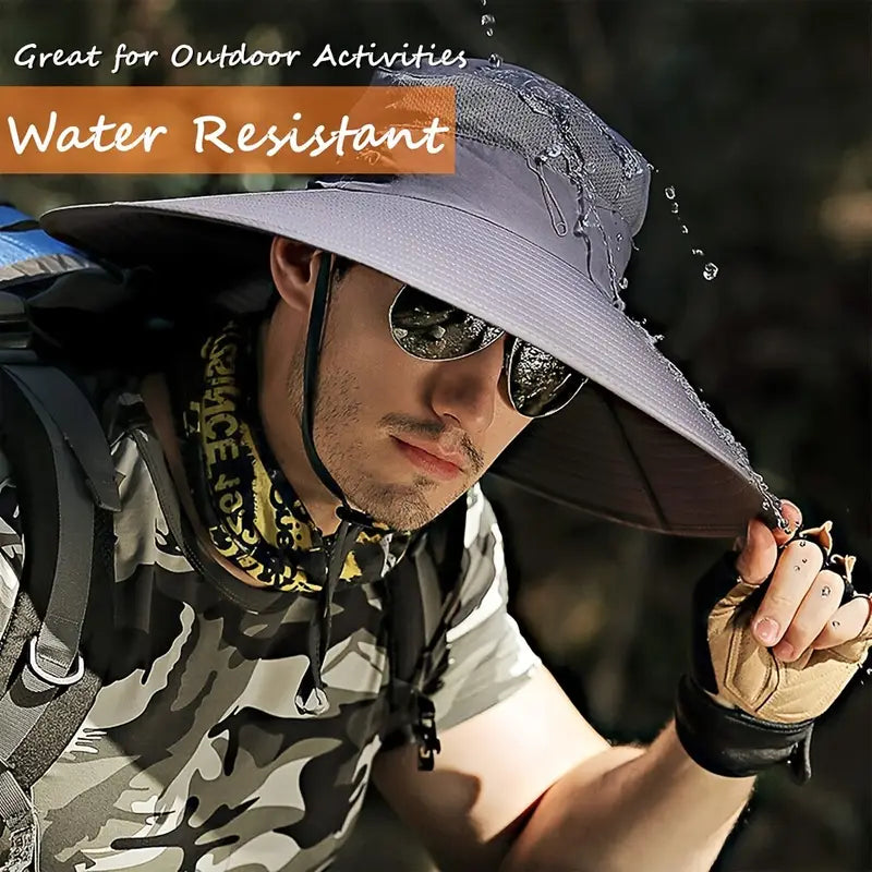 Cooling Extra Wide Brim Knit Bucket Hat