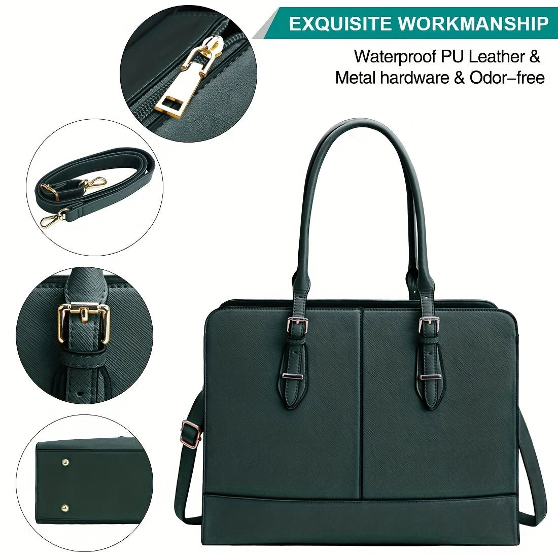 Laptop Bag for Women Work Tote 15.6 Inch Laptop for Computer Bag Waterproof Business