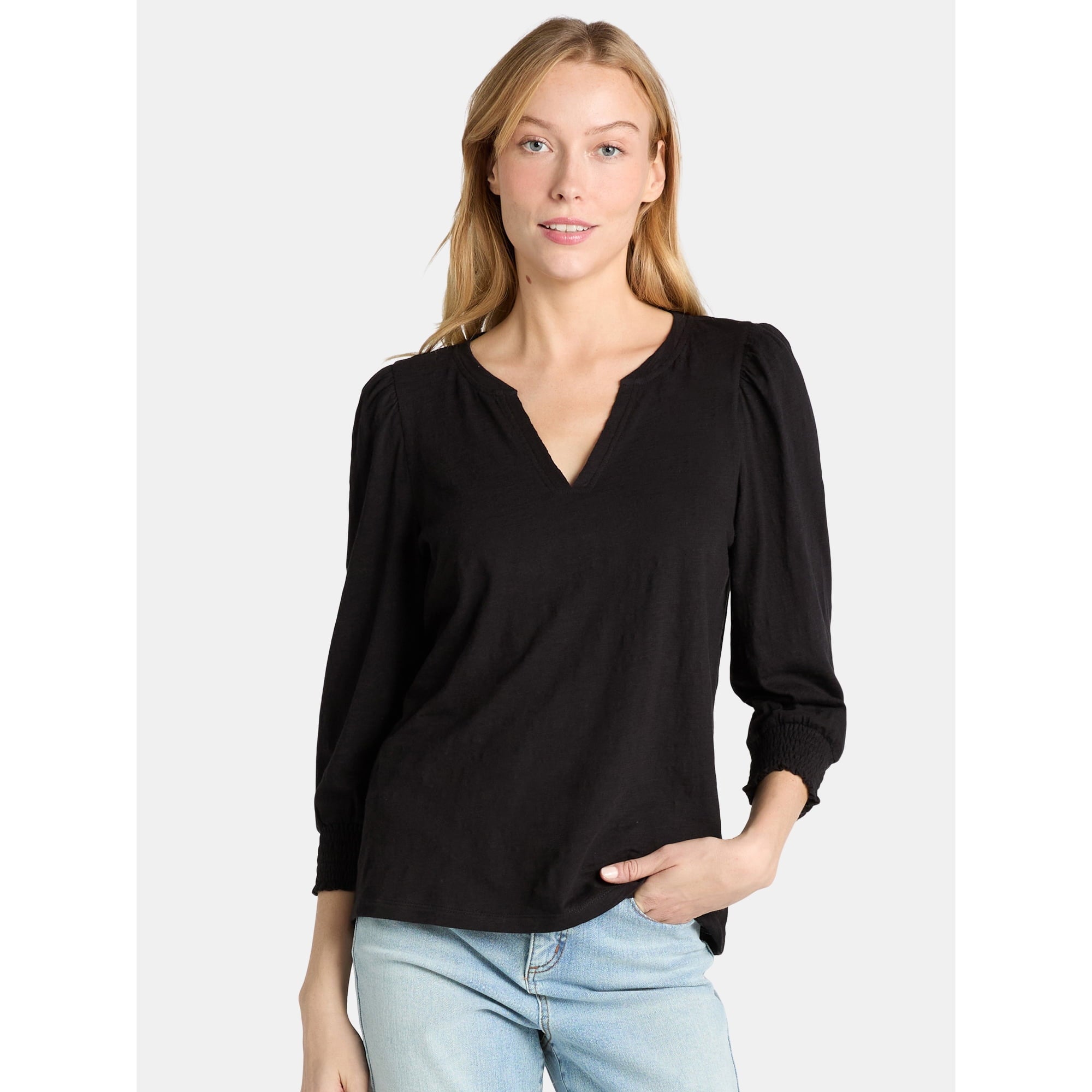 Notch Neck Top