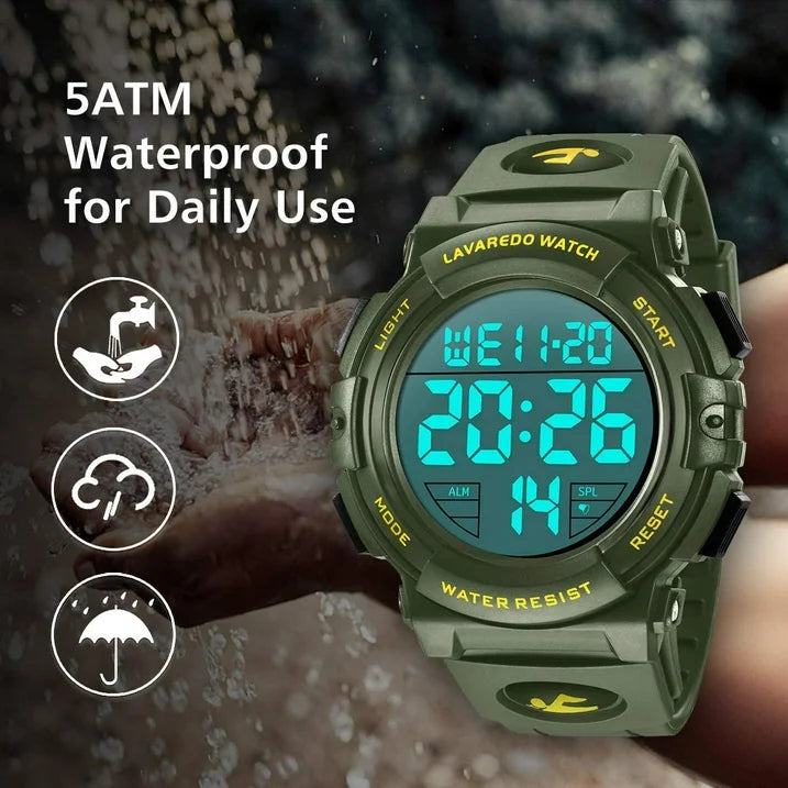 Watches for Man Digital Watches Waterproof Sport Watch with LED Backlight, Running Sports Digital Watch Gifts for Man Father's Day Gift