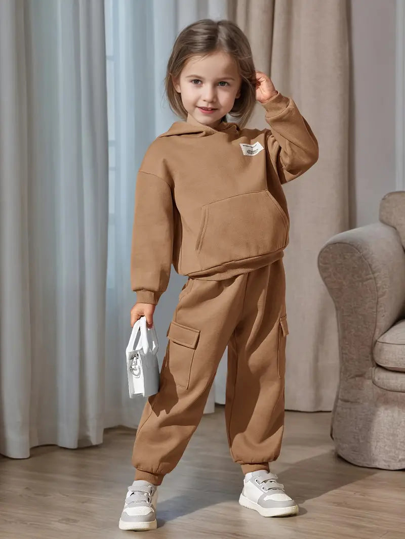 Fleece Hoodie & Workwear Trousers Set
