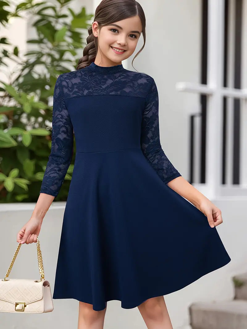 Lace Long Sleeve Dress