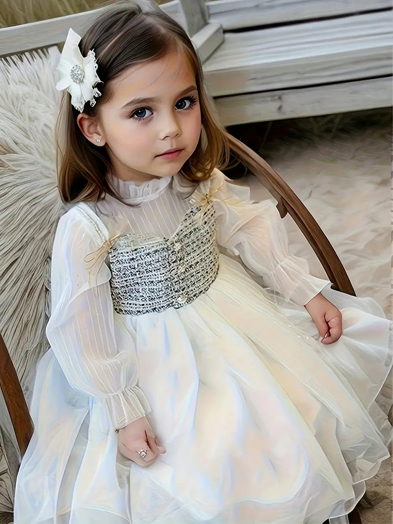 Charming Girls' Summer Lace Princess Dress