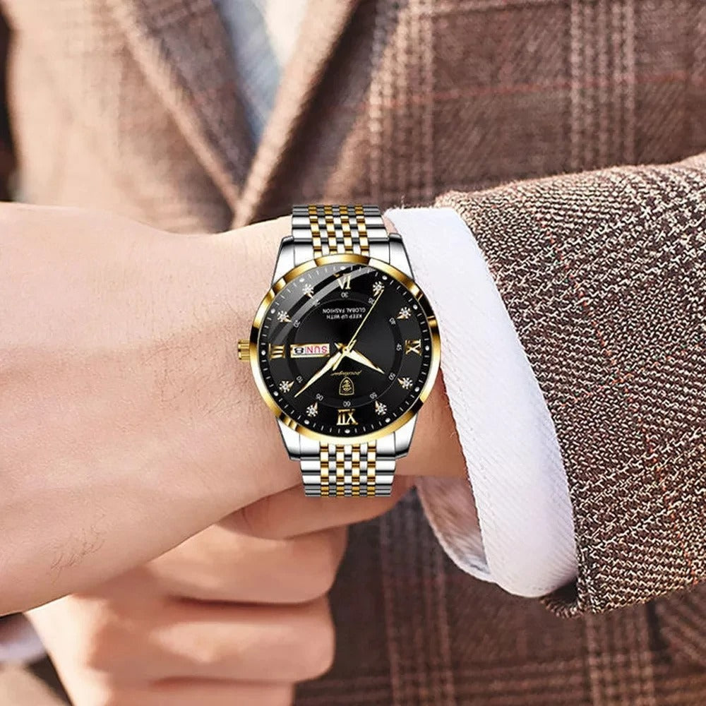 Classic Men's Waterproof Quartz Chronograph Watch