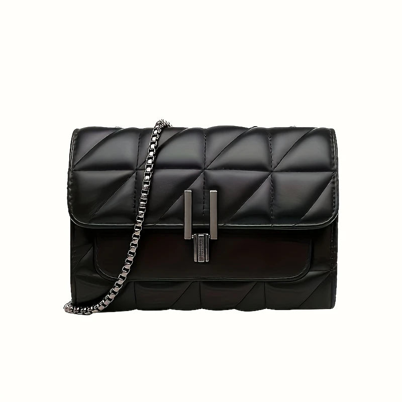 Elegant Black Quilted Crossbody Bag for Women