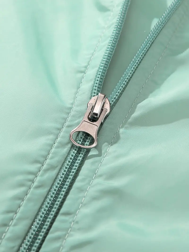 Men's Green Hooded Windbreaker Summer Jacket