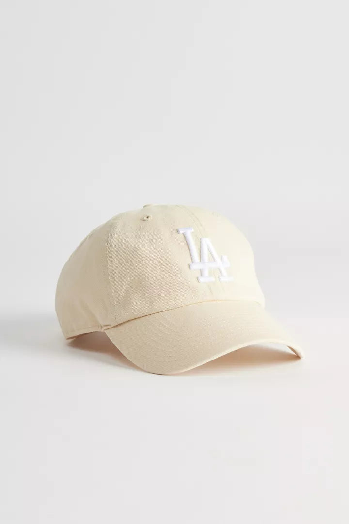 ’47 Brand MLB Los Angeles Dodgers Team Logo Clean Up Hat Cream