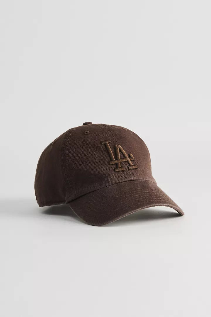 ’47 Brand MLB Los Angeles Dodgers Team Logo Clean Up Hat Brown
