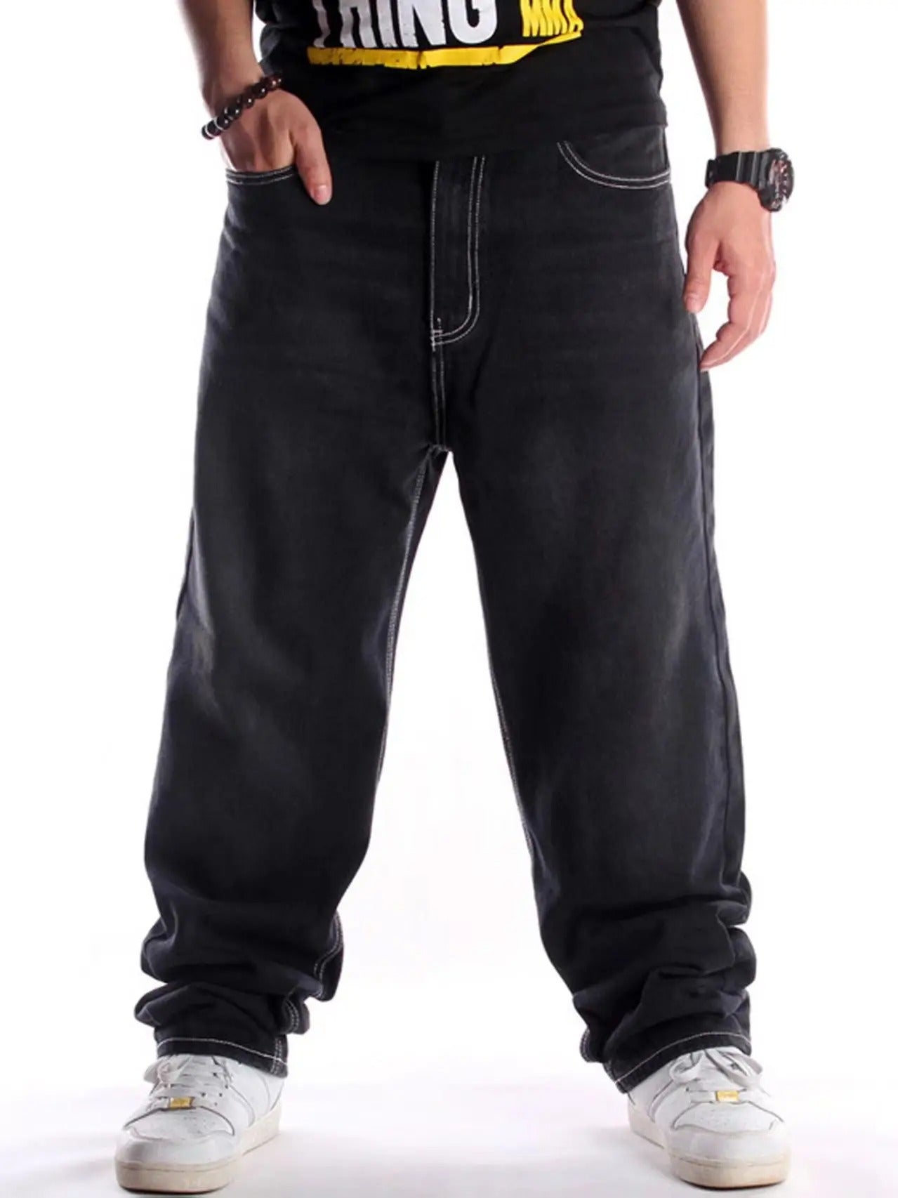 Men’s Light Luxury Loose Fit Stretch Denim Pants