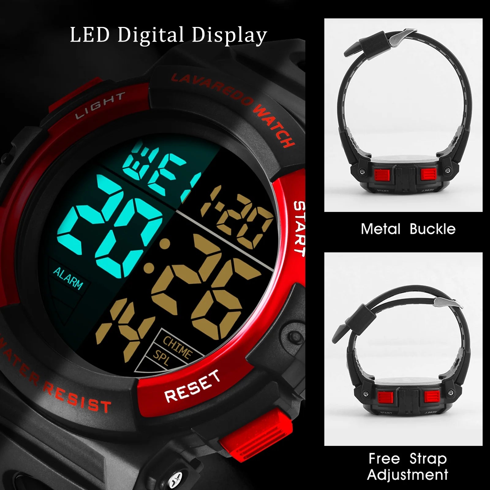 Watches for Man Digital Watches Waterproof Sport Watch with LED Backlight, Running Sports Digital Watch Gifts for Man Father's Day Gift