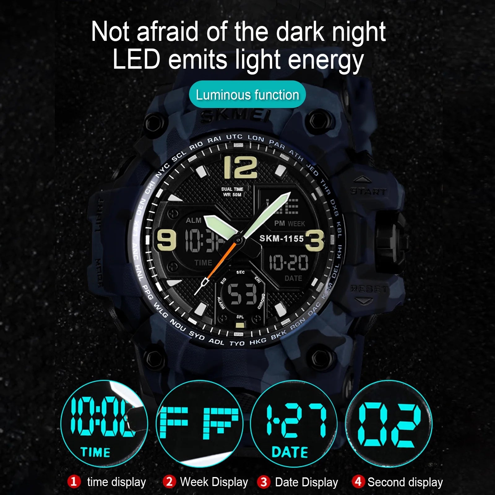 SKMEI Men's Analog Sports Military Watch