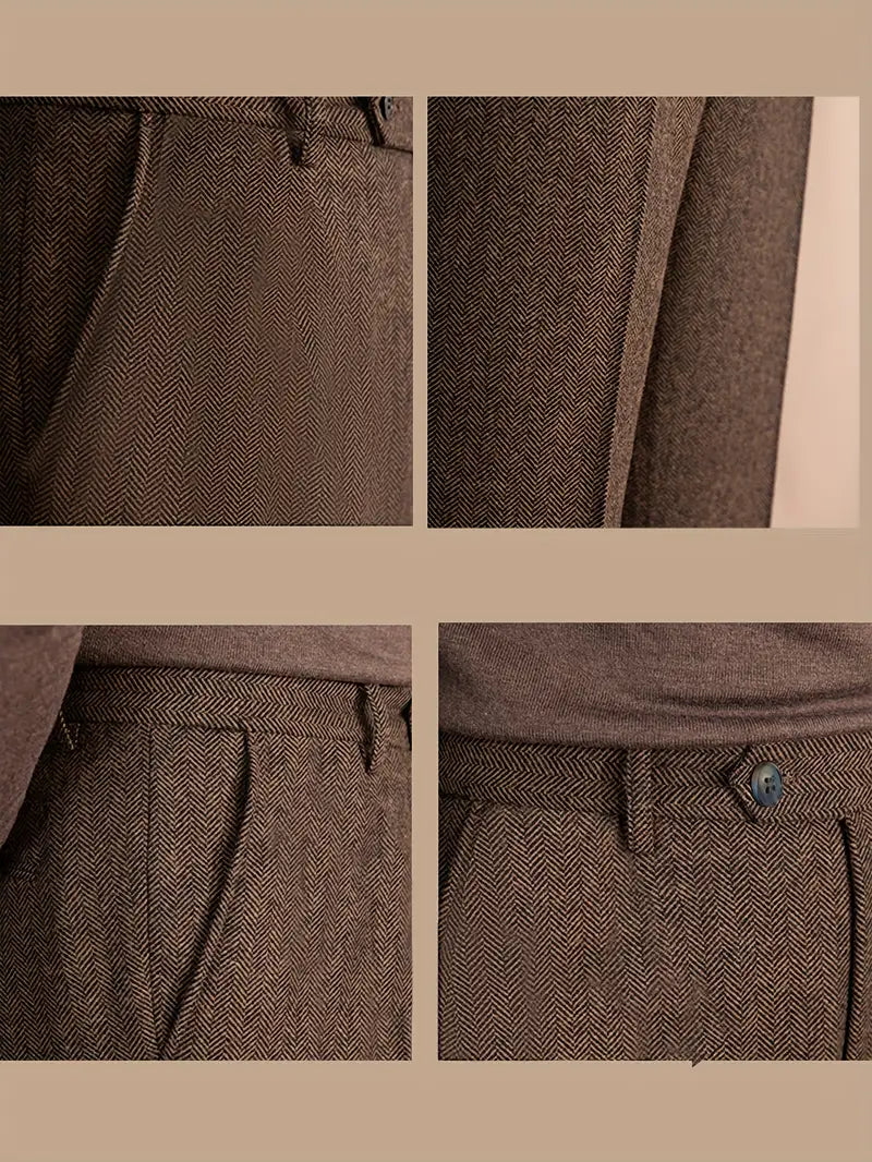 Men’s Wool-Blend Formal Chino Pants