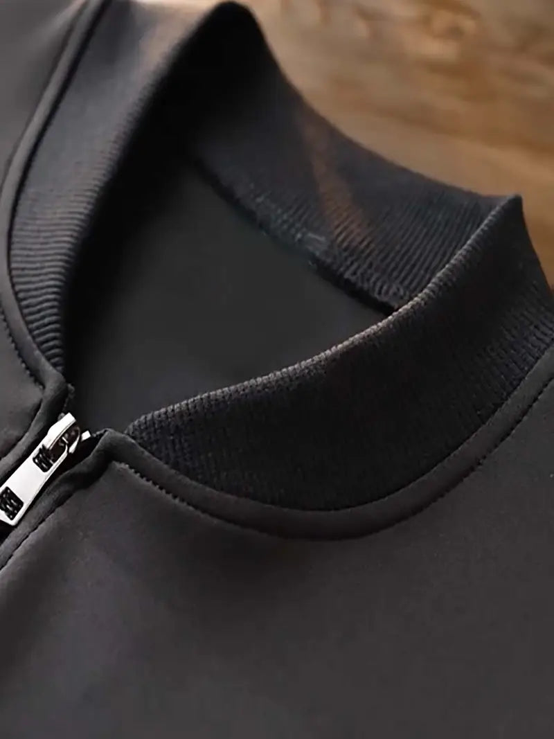 Men's Slim-Fit Casual Stand Collar Jacket