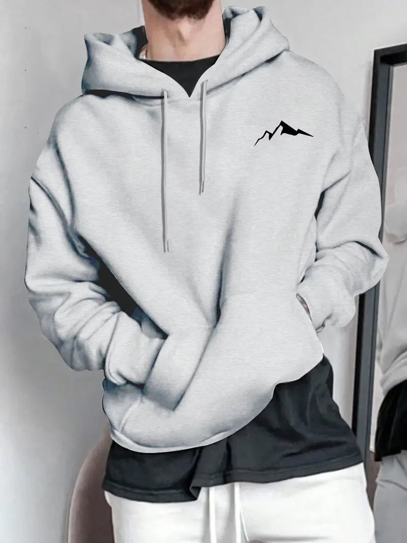 Men's Print Fleece-Lined Hoodie