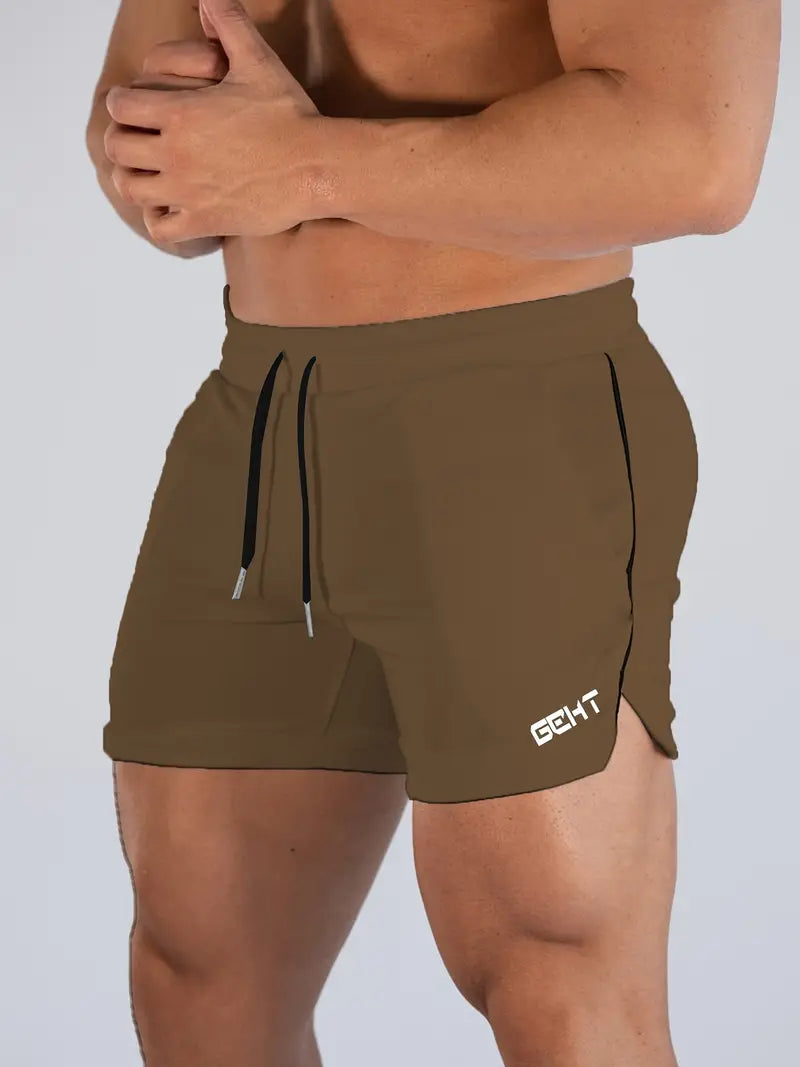 Men's Athletic Shorts with Letter Print