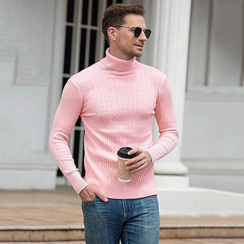Men's Casual Turtleneck Knitted Sweater