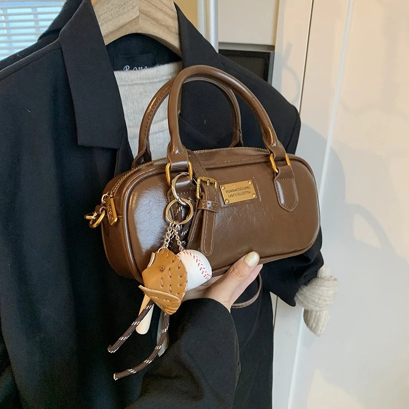 Premium Textured Small Crossbody Bag with Detachable Shoulder Strap & Zipper Closure