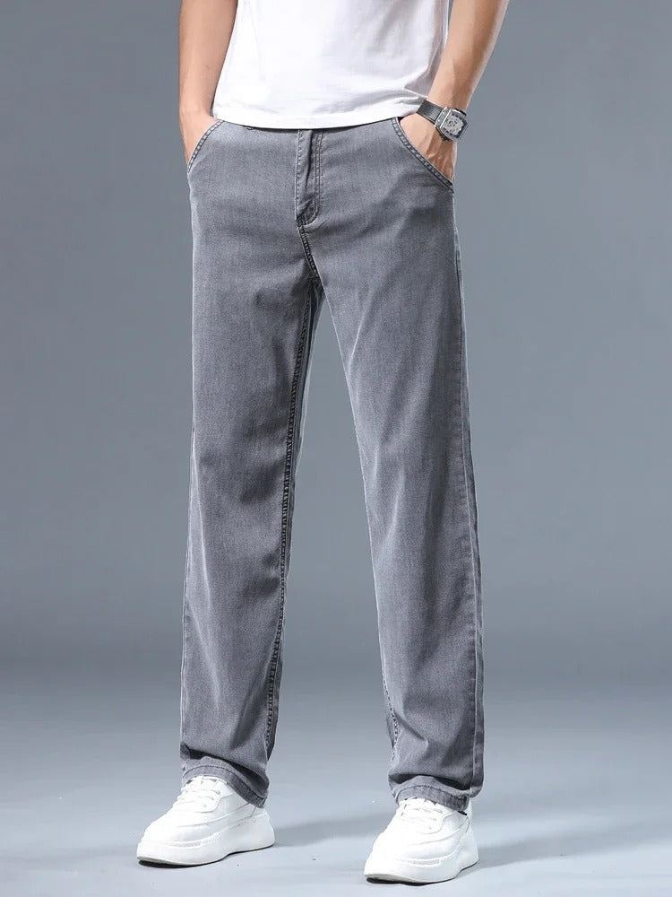 Men’s Summer Thin Loose Straight Jeans