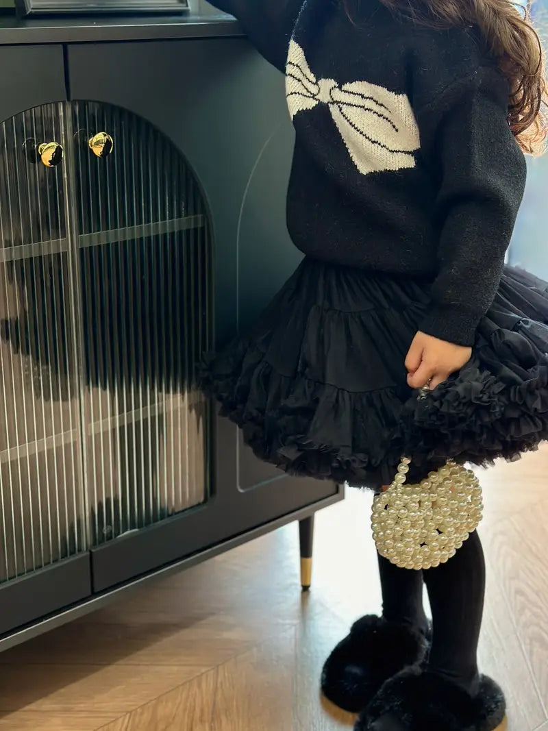 Black Baroque Fashion Girl Short Skirt