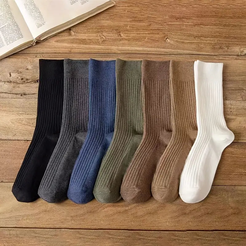 7pcs Men's Long Business Socks