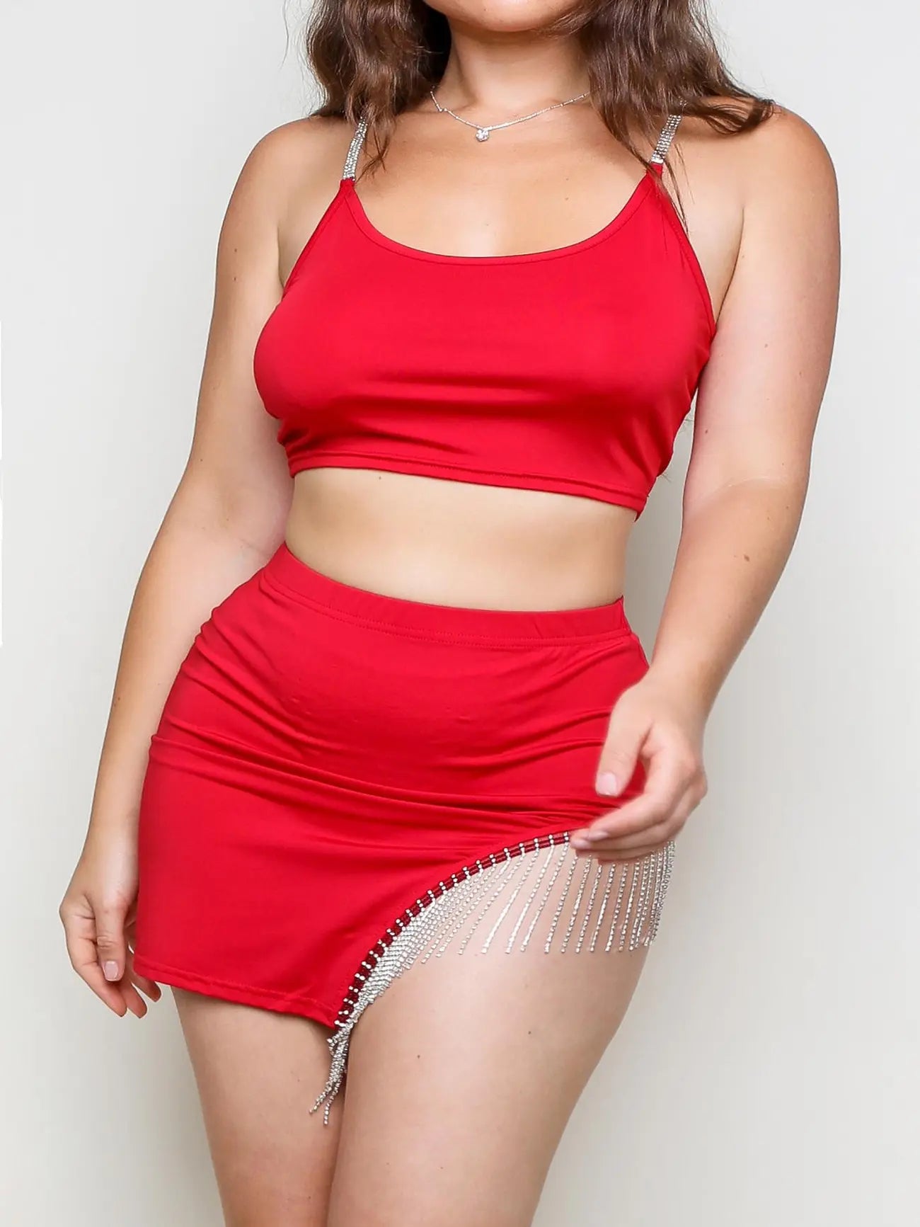 Summer Crop Top and Skirt Ensemble