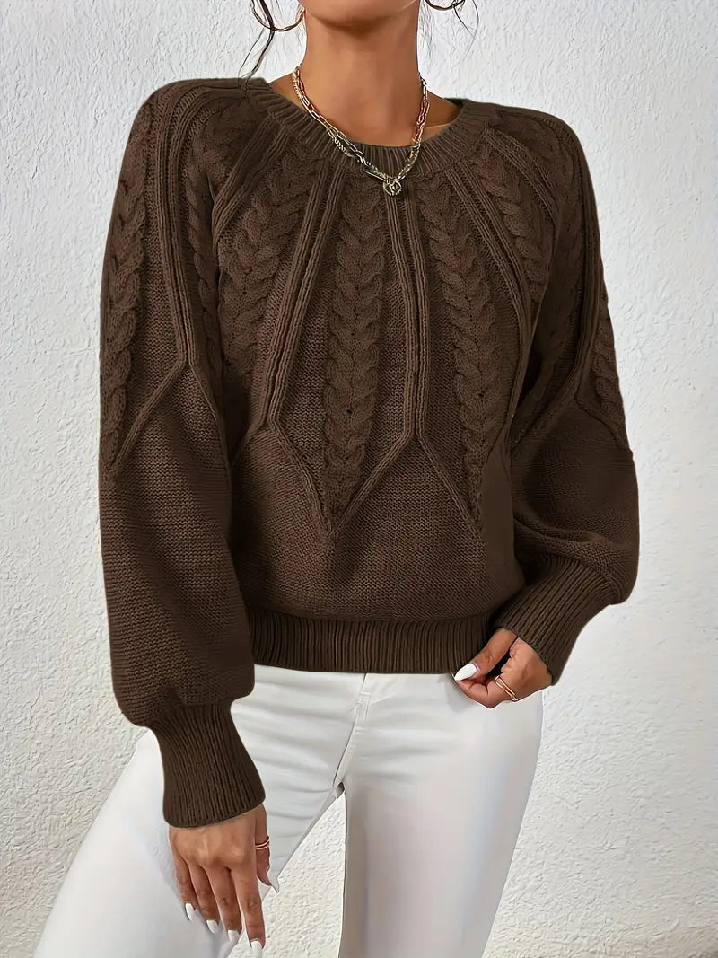 Women'S Elegant Polyester Knit Sweater