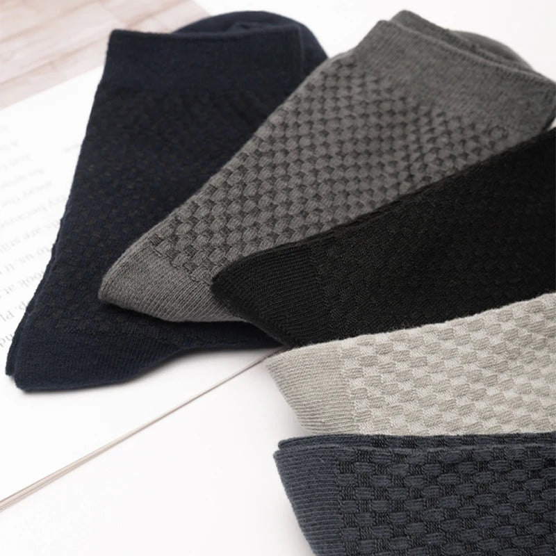 Men’s Bamboo Fiber Business Socks – 10 Pairs