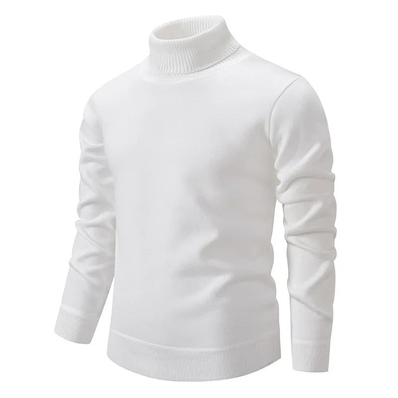 Men’s Winter Fleece-Lined Turtleneck Sweater