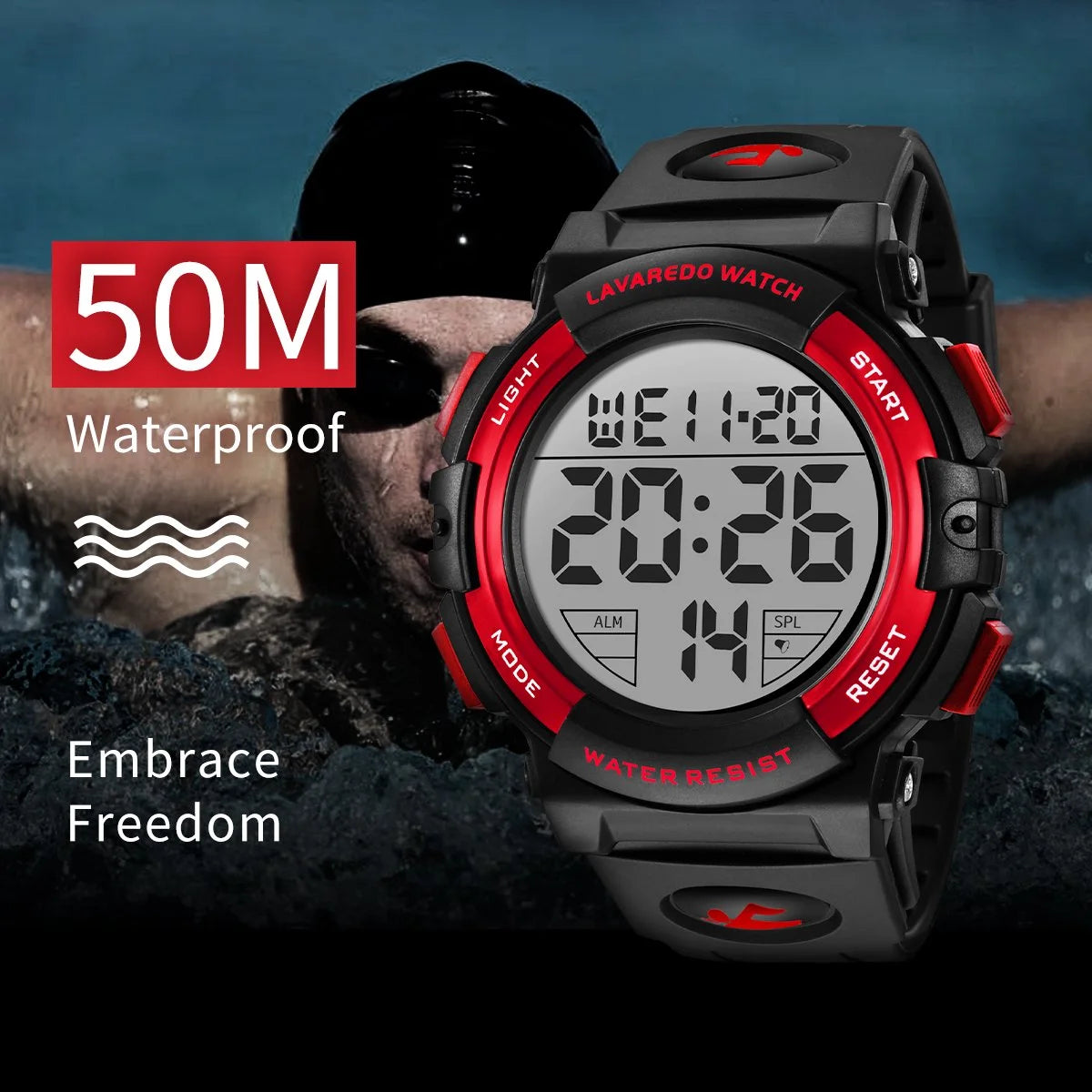 Watches for Man Digital Watches Waterproof Sport Watch with LED Backlight, Running Sports Digital Watch Gifts for Man Father's Day Gift