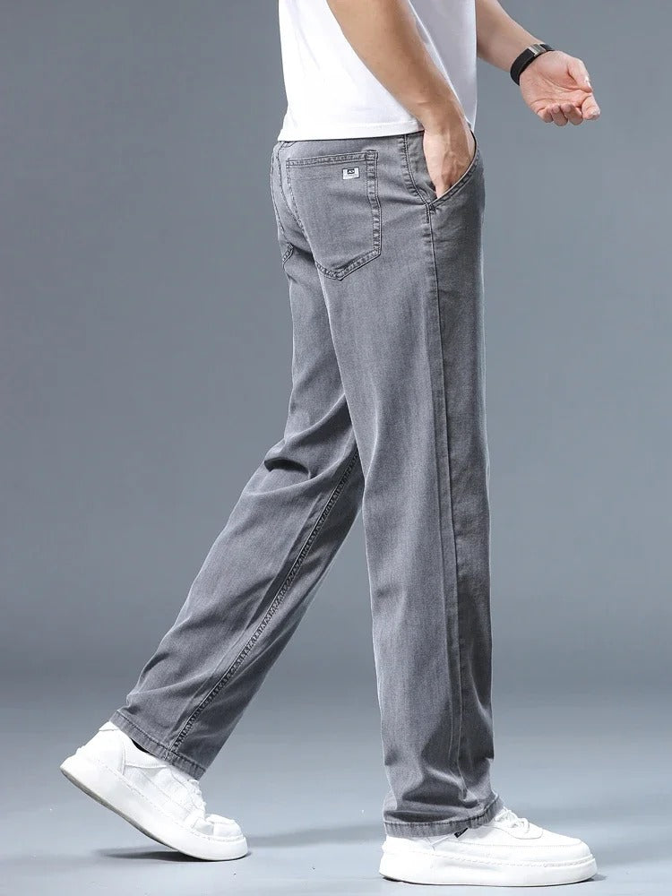 Men’s Summer Thin Loose Straight Jeans