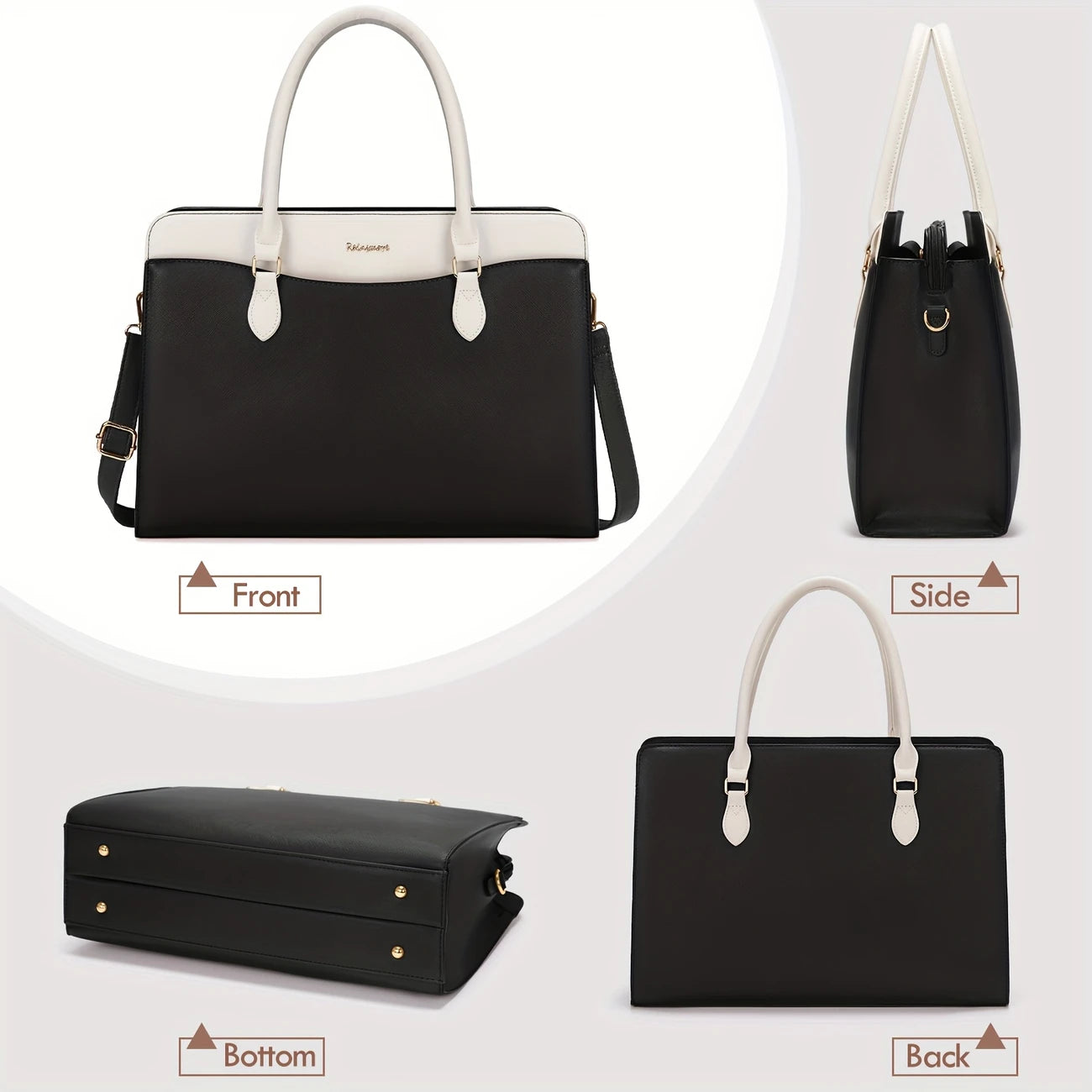 Women'S Laptop Bag 15. 6 Inch Laptop Computer Handbag Faux Leather Large Professional Business Office