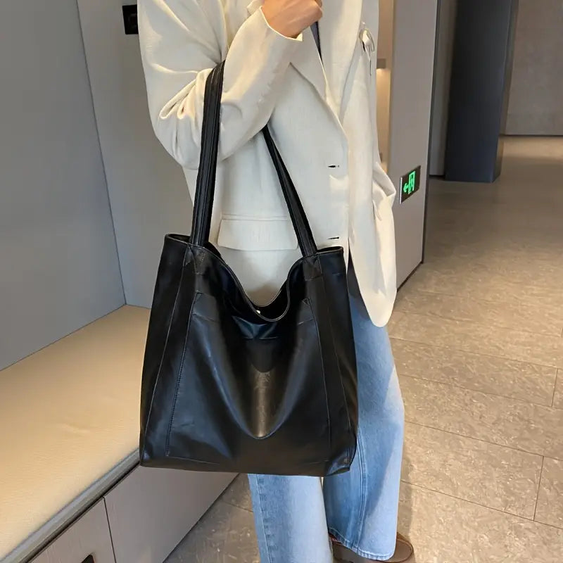 Women's Synthetic Leather Business Tote Bag
