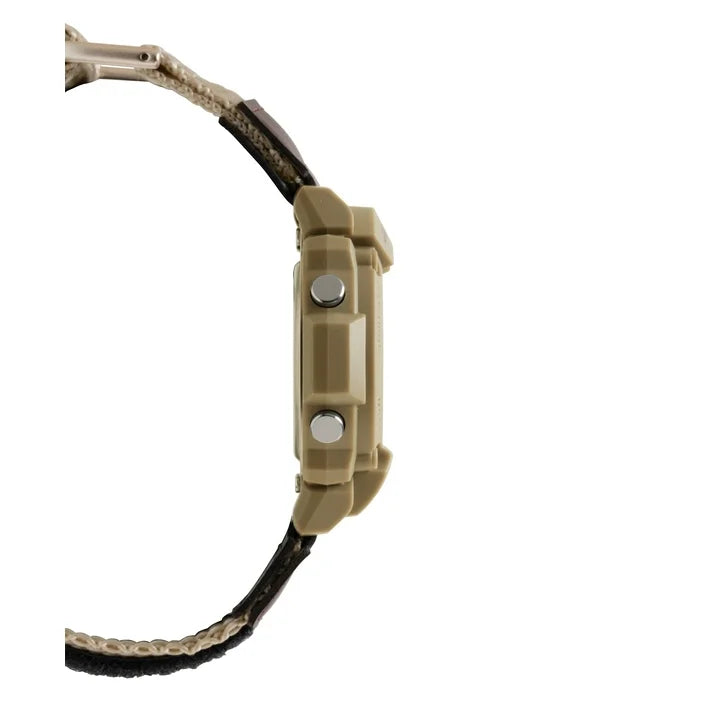 Casio Mens Digital Cloth Band Wristwatch, Tan