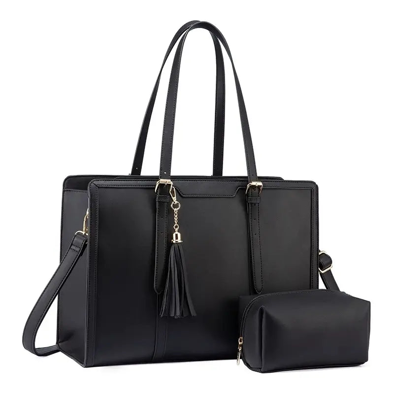 Women's Laptop Tote, Laptop Bag with Clutch for Business, Travel, Casual