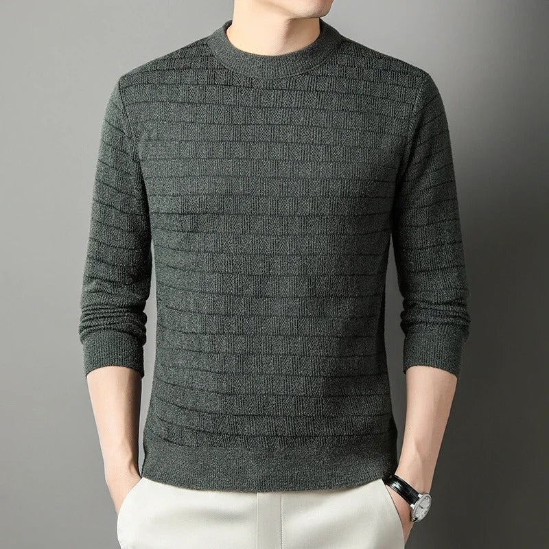 Men’s Casual Knit Round Neck Pullover Sweater