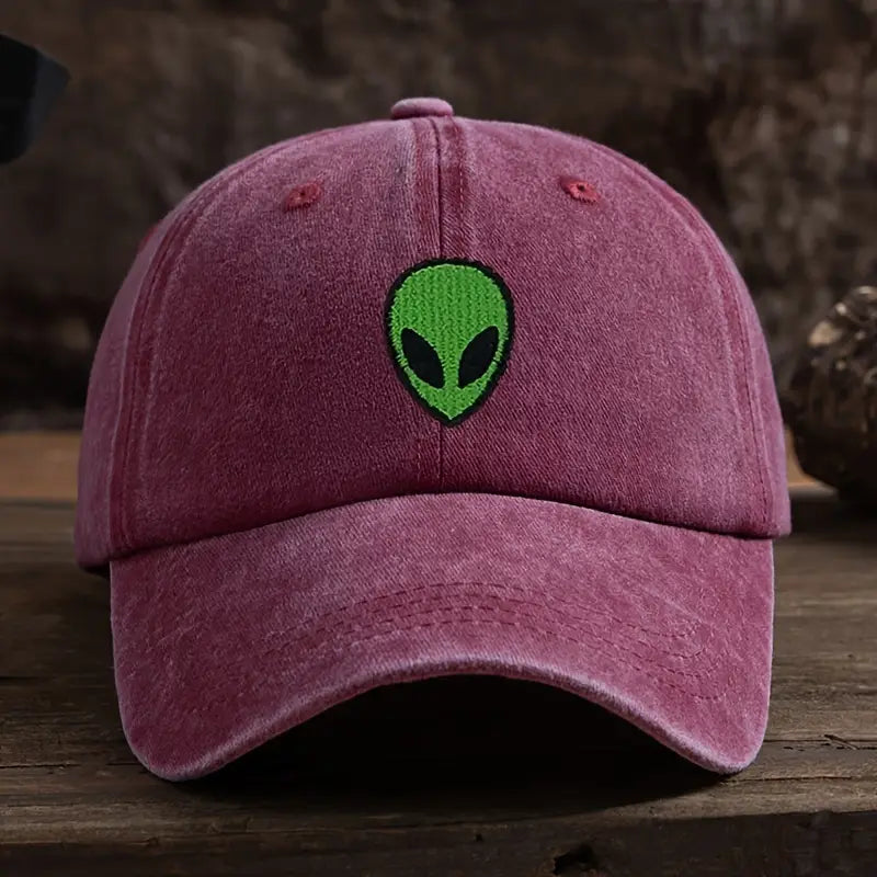 Vintage Alien Embroidered Baseball Cap